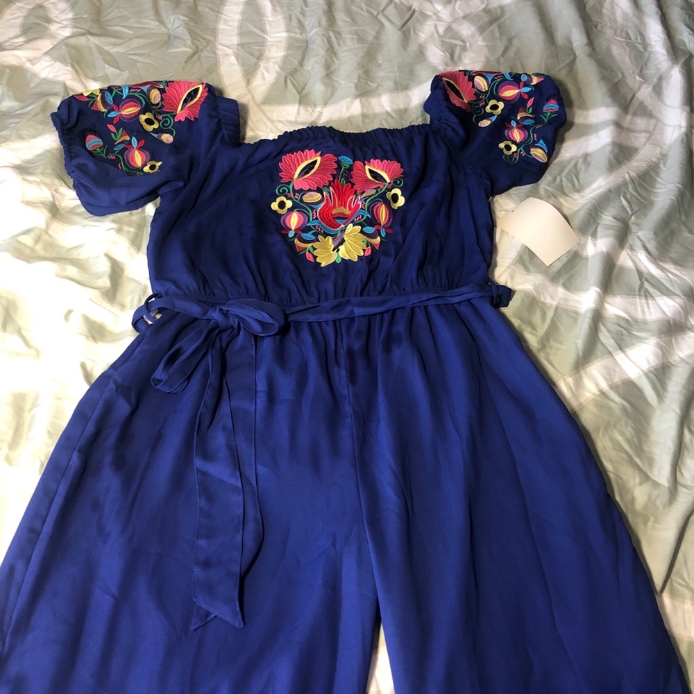 Blue Floral Jumpsuit (VaVa by Jon Han)
